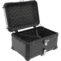 StarTech.com Motorrad Topcase 65L - Heckkoffer - Wasserdicht - Sicherheitsschloss - Großes Volumen für Helm und Gepäck - Aluminiumlegierung - Schwarz