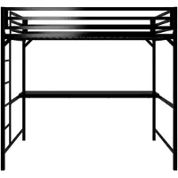 Markenlos Miles Metall-Hochbett mit Schreibtisch, Doppelbett, 97 x 144 x 183cm (L x W x H)