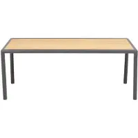 Brafab Loungetisch Gordon 65 x 55 x 140 cm Teakholz Aluminium Anthrazit Natur