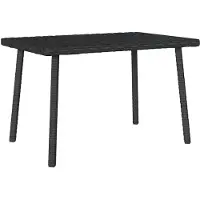 vidaXL Garten-Couchtisch Rechteckig Schwarz 60x40x37 cm Poly Rattan