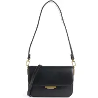 Ted Baker Leder Umhängetasche Schultertasche Kkasa Lock Detail Crossbody Bag Black schwarz