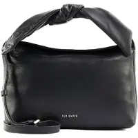 Ted Baker Leder Umhängetasche Handtasche Nyaal Soft Knot Bow leather Shoulder Bag Black schwarz