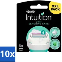 Wilkinson Intuition 2-in-1 Sensitive Care Rasierklingen – 6 Klingen - Vorteilspack - 10 Stücke