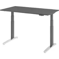 Bümö Schreibtisch elektrisch XBHM - Nachbildung: Graphit, Gestell: Graphit/Alu poliert, Größe: 140 x 80 cm