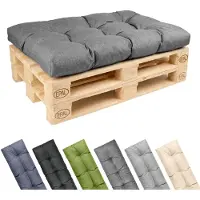 Garronda 120x80 cm Palettenkissen 12 cm wasserabweisend UV- & Wasserfest Palettensofa GD-0252 Graphit