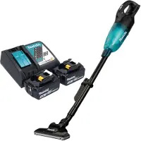 Makita DCL 284 FRT2B Akku Staubsauger 18 V 0,73 l Schwarz Brushless + 2x Akku 5,0 Ah + Ladegerät