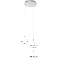 Brilliant LED Pendelleuchte Donut Chrom 3 x 9,6W 1750lm warmweiß 3000K höhenverstellbar