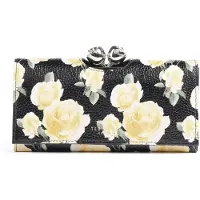Ted Baker Leder Geldbörse Albaz Printed Large Bobble Purse Black schwarz