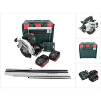 Metabo KS 18 LTX 66 BL Akku Handkreissäge 18 V 165 mm + 2x Akku 5,5 Ah + Ladegerät + Kappschiene + metaBOX