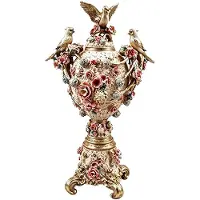 Clayre & Eef Vorratsglas Goldfarbig Kunststoff