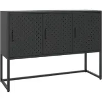 vidaXL Sideboard Schwarz 105x35x75 cm Stahl