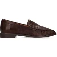 Manfield Rote Leder-Loafer | Größe 39
