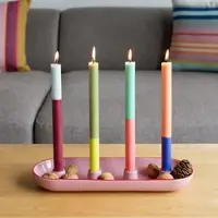 REMEMBER Kerzenschale "Lucia" oval rose - 36 x 12 x 4 cm - 100 % Dolomit-Keramik
