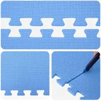 vidaXL Pool Bodenschutzmatte 12 stk. Blau 4,32 m² EVA-Schaum