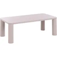 Beliani Couchtisch Taupe MDF-Platte Rechteckig 120x60 cm mit Runden Füßen Runde Kanten Modernes Design Wohnzimmertisch Sofatisch Kaffeetisch Indoor