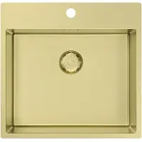 Pure.Sink Küchenspüle 54x52 cm Gold mit Tapwing PCM5040T-60