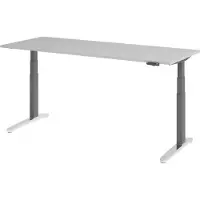 Bümö Schreibtisch elektrisch XBHM - Nachbildung: Grau, Gestell: Graphit/Alu poliert, Größe: 200 x 80 cm