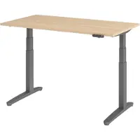 Bümö Schreibtisch elektrisch XBHM - Gestell: Graphit, Nachbildung: Eiche, Größe: 140 x 80 cm