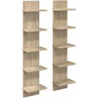 vidaXL Wandregal 2 stk. Sonoma-Eiche 22 x 15 x 100 cm Holzwerkstoff