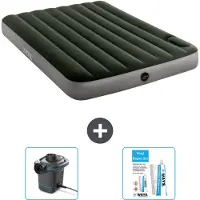 Intex Airbed - Doppelbett - 137 x 191 x 25 cm - Grün - Pumpe en Reperaturset