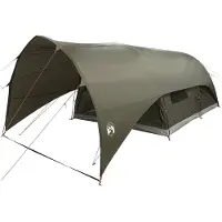 vidaXL Tunnelzelt mit wasserdichtem Regenfly 10 Personen Armeegrün