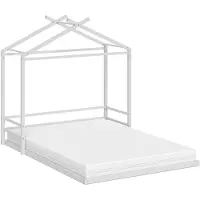 VitaliSpa Bodenbett Roofy Weiß 140x200 mit Matratze, Model 62984