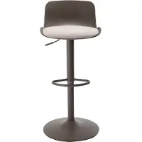 Vente-unique 2er-Set Barhocker aus Polypropylen, Strukturstoff und Metall - Taupe und Beige DORELIO
