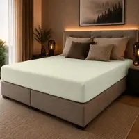 BETTWARENSHOP Spannbettlaken für Boxspring Matratzen Ultra Stretch 180x200 cm | beige - beige