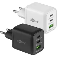 Goobay USB-CTM PD Multiport-Schnellladegerät Nano (65 W) weiß - 2x USB-CTM-Anschlüsse (Power Delivery) und 1x USB-A-Anschluss (Quick Charge 3.0) - weiß