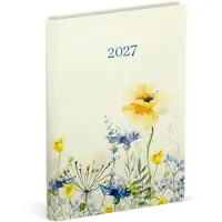 Lannoo Blumen Schreibtisch-Agenda 2027 Gelb