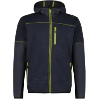 CMP MAN Fleece Jacket FIX Hood titanio-nero (34UZ) 50