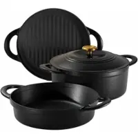 Tramontina Topf-Set Schwarz (3er Set)