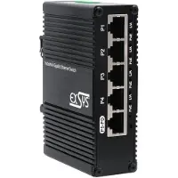 EXSYS Industrial PoE Pass-Through Switch 5x 1 Gbit/s