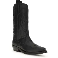 Ganni Schwarze Recycelte Lederstiefel