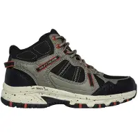 SKECHERS - "Hillcrest" Logo Wanderstiefel für Herren, Leder (Natürlich/Schwarz)