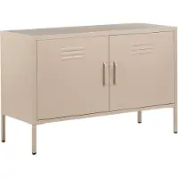 Beliani BÜROSCHRANK Metall Beige Uria