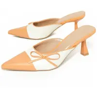 Montevita Zweifarbiger High Heel mit offener Ferse und geschlossener Spitze