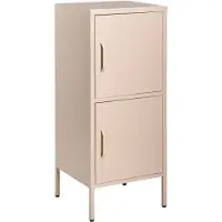Beliani BÜROSCHRANK Metall Beige Huron