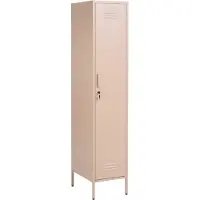 Beliani BÜROSCHRANK Metall Beige Frome
