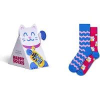 Happy socks Unisex Socken, 2er Pack - Geschenkbox, Farbmix