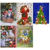 Apollo Adventskalender, A4, sortierte Weihnachtsmotive, Glitter oder Prägung