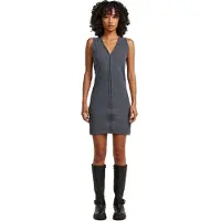 G-Star Hook & Eye Slim Rib T-Shirt-Kleid - Grau - Damen - M