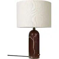 Gubi Tischlampe Gravity Large, dimmbar, rot, für Wohn- / Esszimmer, Stein, Design, Tischlampe