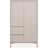CALICOSY - Highboard 2 Türen und 2 Schubladen, Farbe Kaschmir H139 cm - NERIO