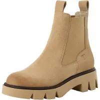 Tamaris Da.-Stiefel Veloursleder Beige