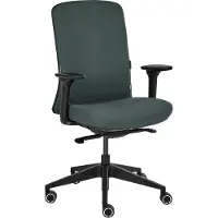 Beliani Bürostuhl Dunkelgrün Stoff Verstellbare Lendenwirbelstütze Verstellbare Armlehnen Drehbar Höhenverstellbar Ergonomischer Schreibtischstuhl