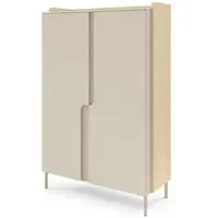 Beautysofa | Highboard POSITIVO Kommode Macadamia & Eiche Mavelie 103,2 x 160 x 42 cm – Türen mit Tip-On-System