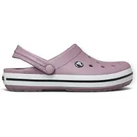 Crocs Clog "Crocband Clog", Damen, Gr. 43, Croslite, lila (dusty lila), kontrastfarbene Details, Schuhe Clog, Sommerschuh, Schlappen, Hausschuh mit zweifarbiger Laufsohle
