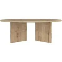 Vente-unique Runder Couchtisch - Naturfarben hell TOPANIA