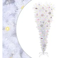Syfax Künstlicher Weihnachtsbaum Weiß 120 cm PVC und Stahl